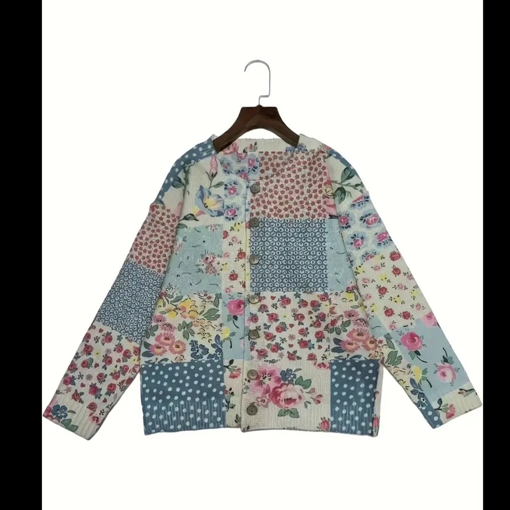 Floral Patchwork Cardigan - image 2